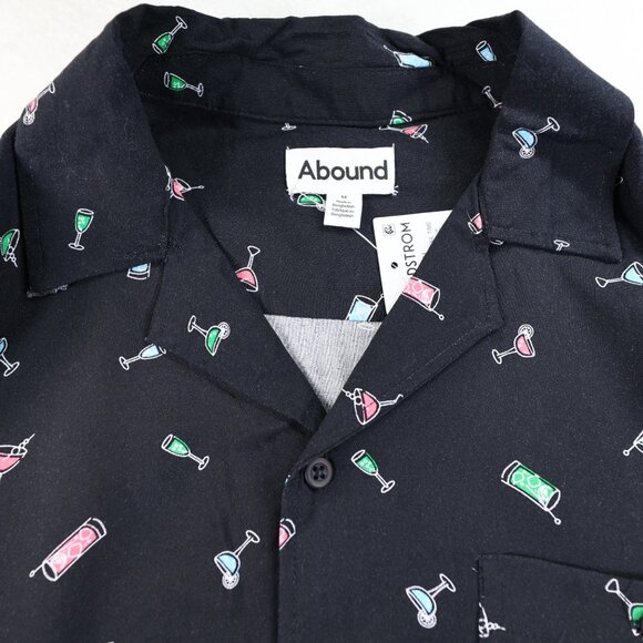 Abound Mens Shirt Medium Cocktails Short Sleeve Button Down Casual NWT - Picture 2 of 9